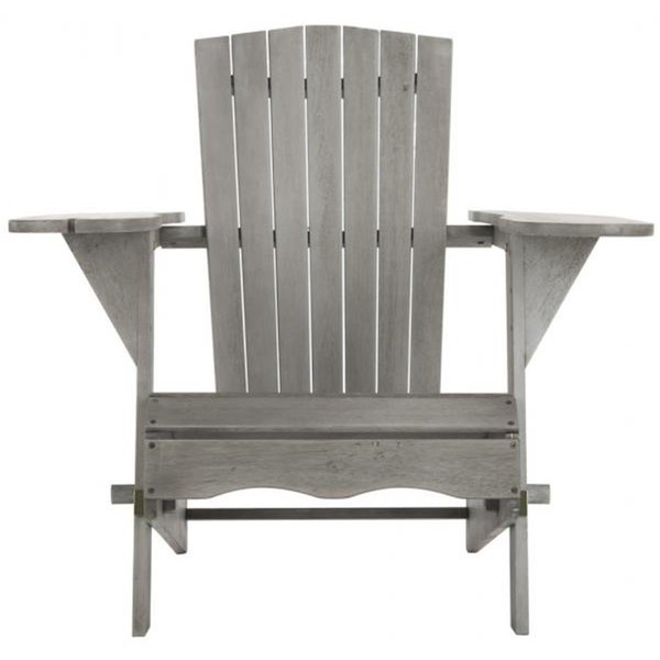 Safavieh 33.8 x 34.3 x 34.3 in. Breetel Adirondack Chairs, Grey - Set of 2 PAT7034B-SET2